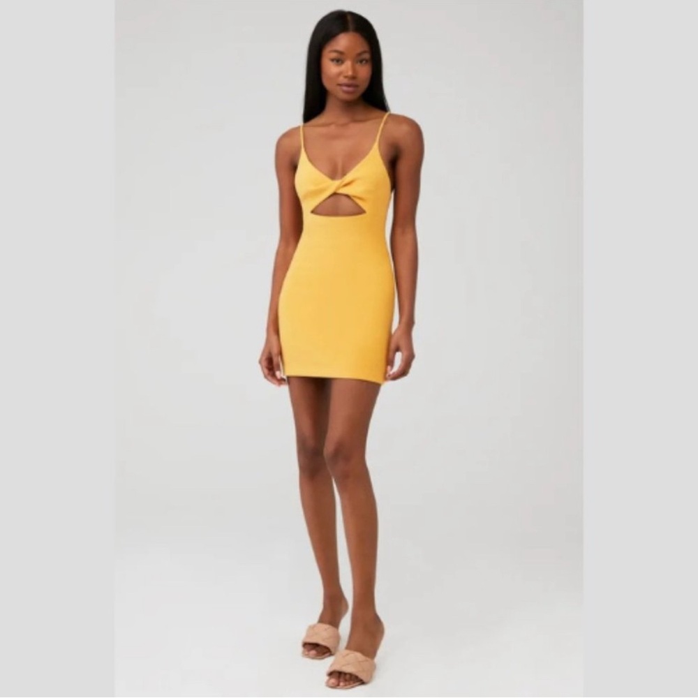 New! Bec & Bridge Cammi Cutout Bodycon Minidress Yellow Size 4 $240
